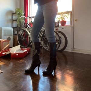 Guess leather boots with heel - Pozina